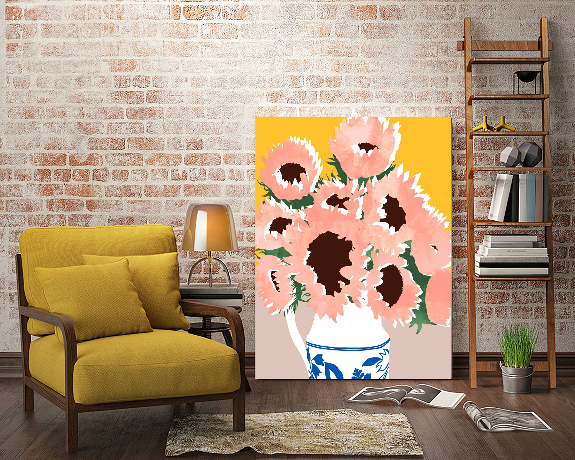 Sunshine On a Cloudy Day by Uma Gokhale on GIANT ART - floral art flowers and plants floral art