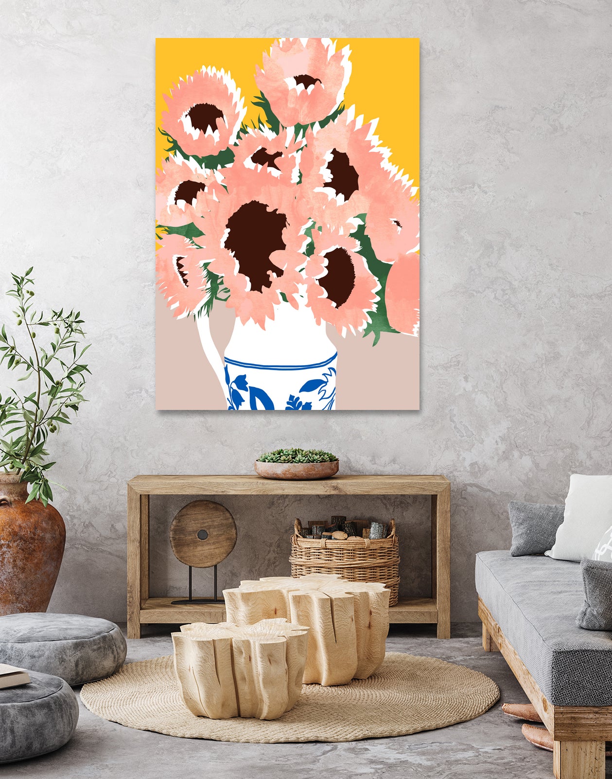 Sunshine On a Cloudy Day by Uma Gokhale on GIANT ART - floral art flowers and plants floral art