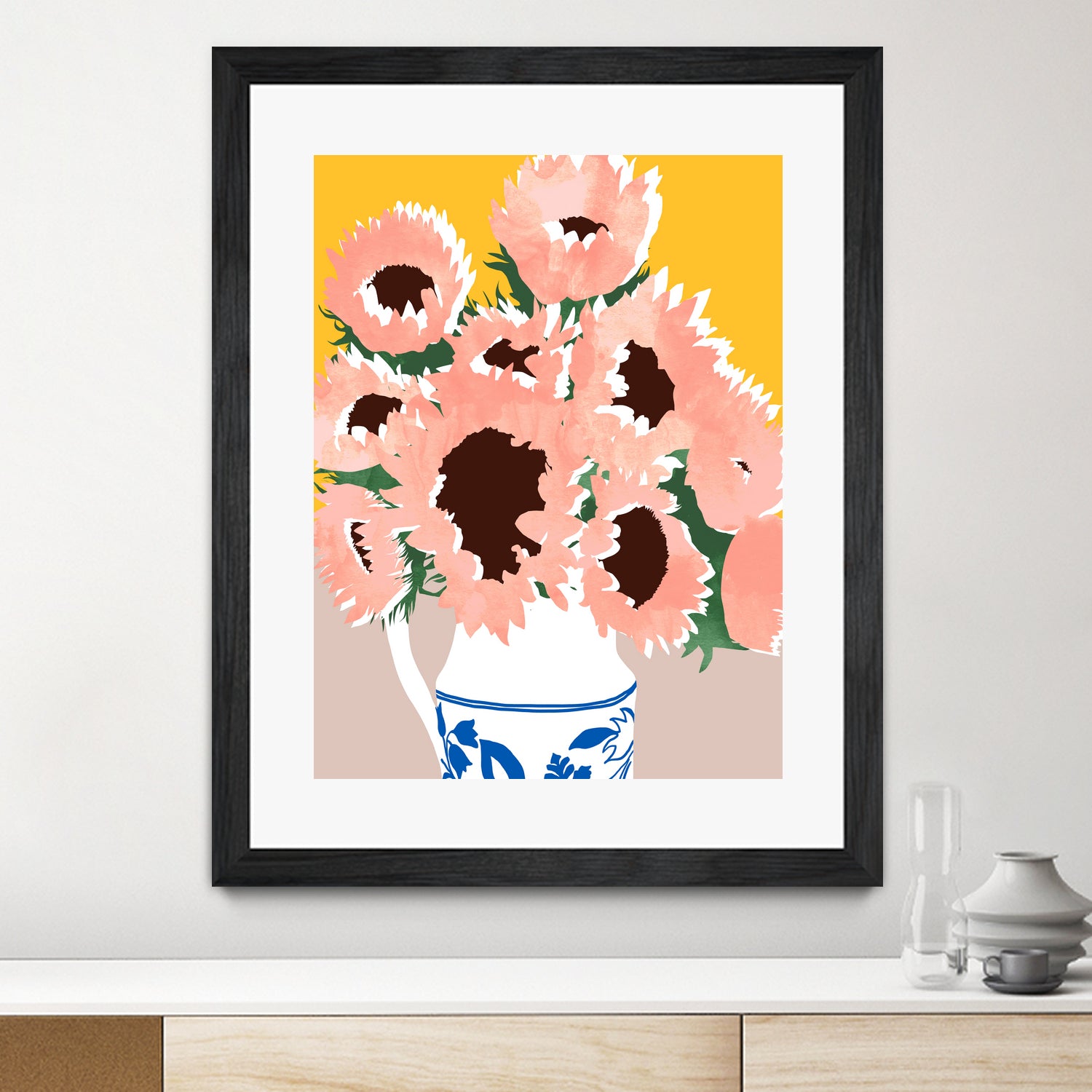 Sunshine On a Cloudy Day by Uma Gokhale on GIANT ART - floral art flowers and plants floral art