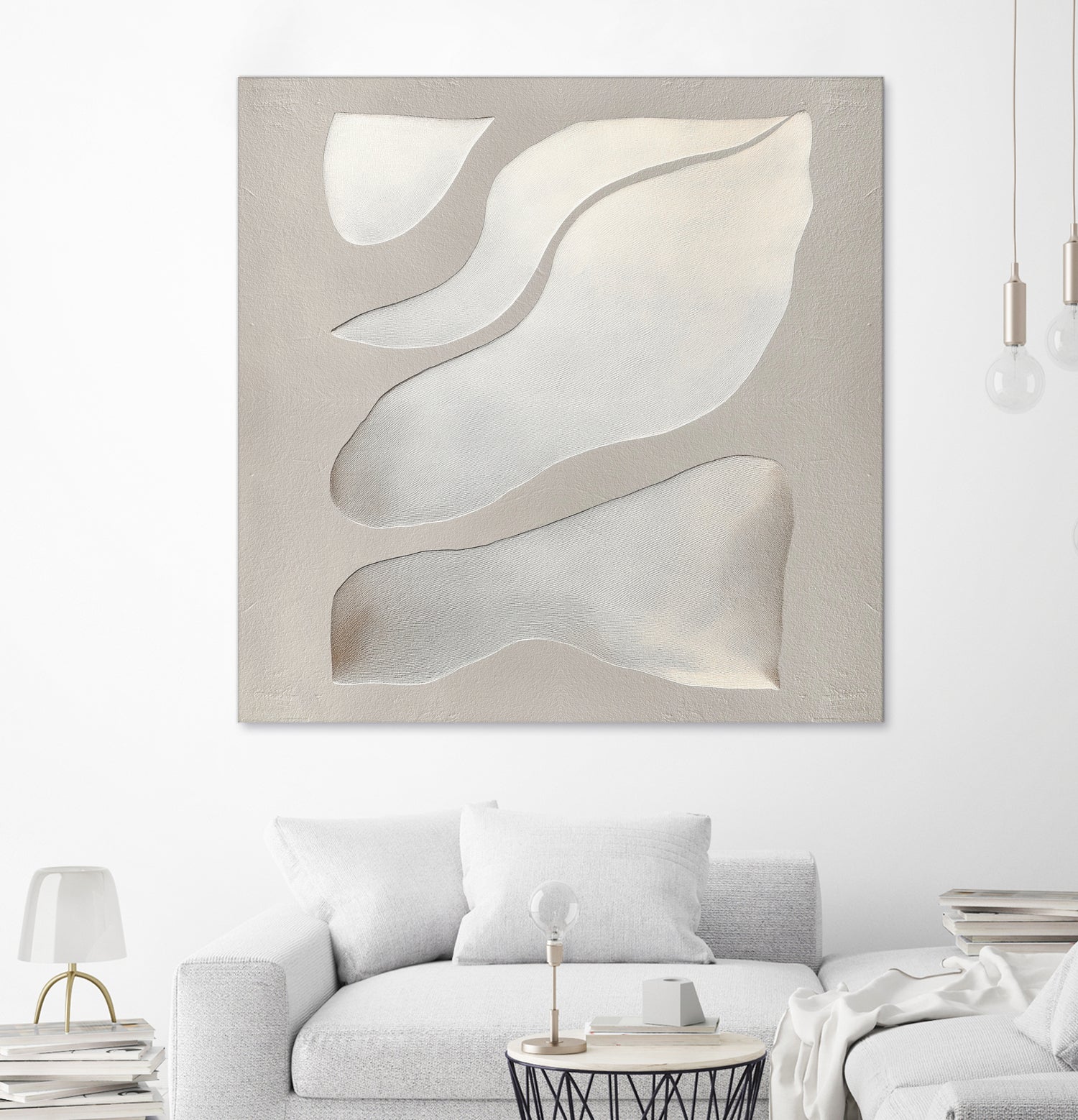 Flowing Shapes in Soft Neutral Tones by Alma on GIANT ART - abstract abstract