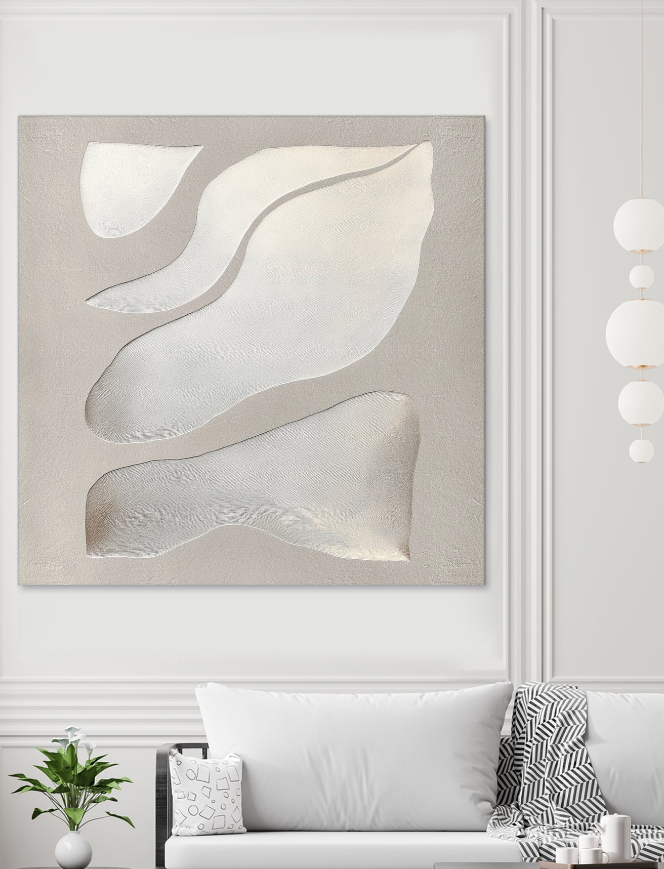 Flowing Shapes in Soft Neutral Tones by Alma on GIANT ART - abstract abstract