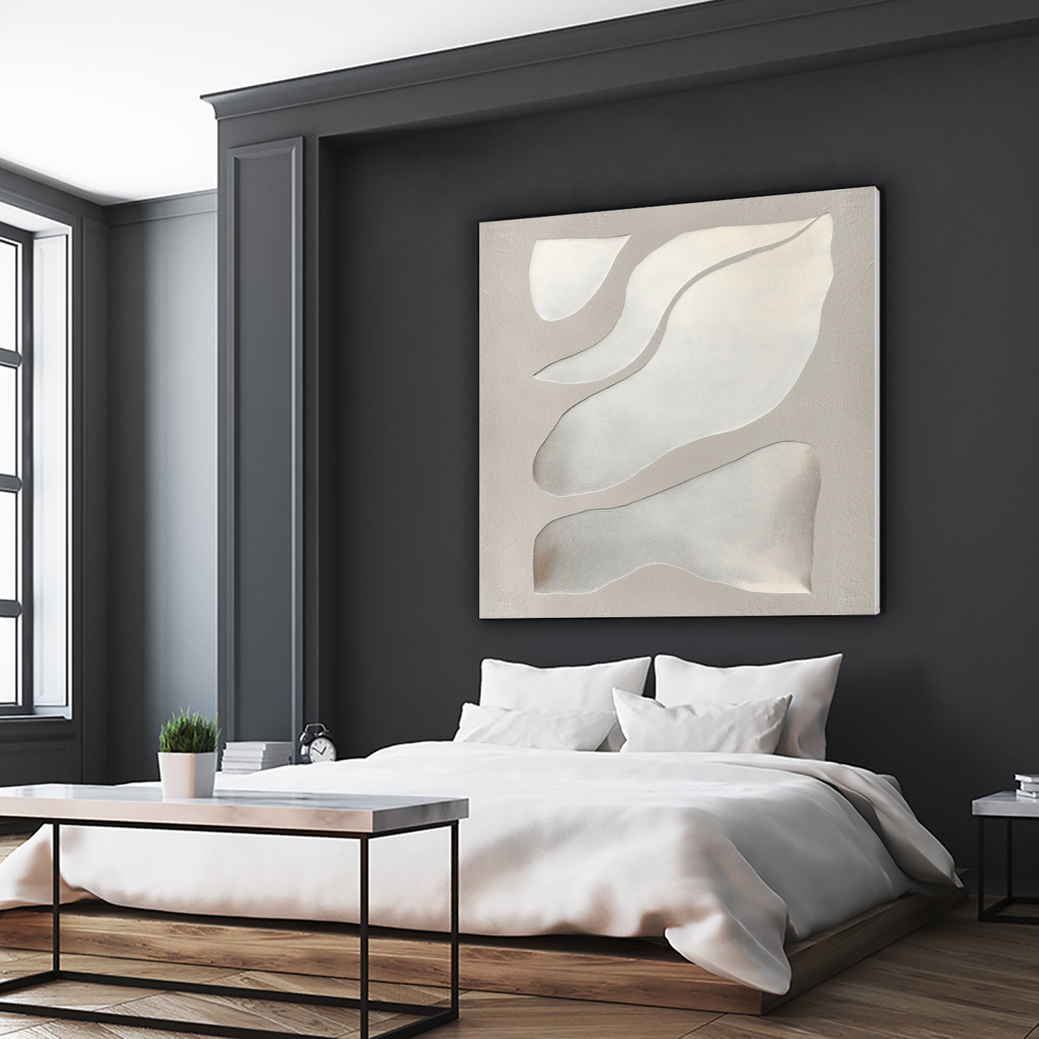 Flowing Shapes in Soft Neutral Tones by Alma on GIANT ART - abstract abstract