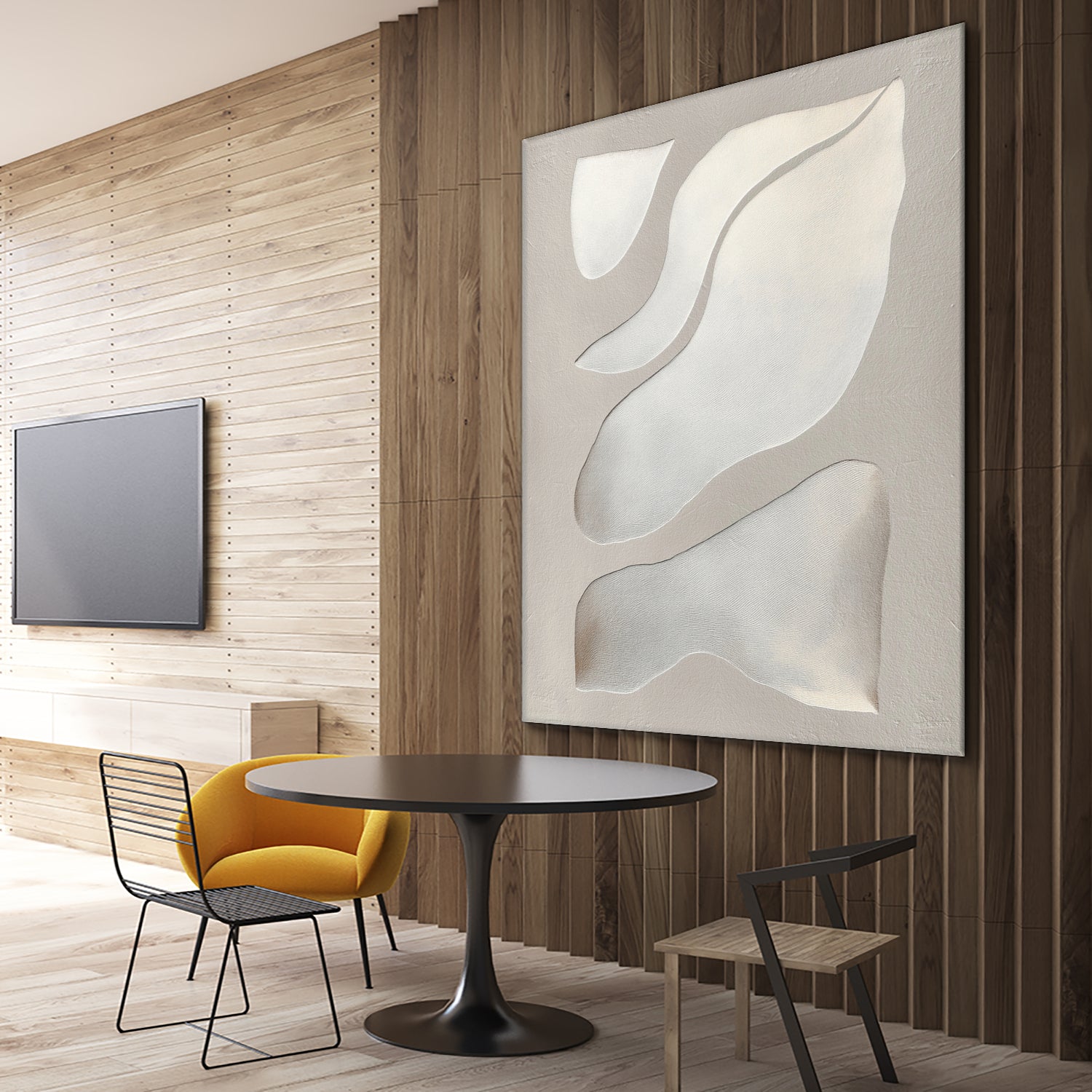 Flowing Shapes in Soft Neutral Tones by Alma on GIANT ART - abstract abstract