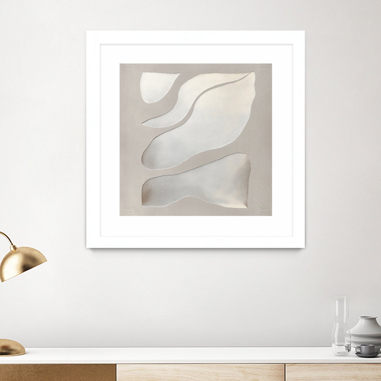 Flowing Shapes in Soft Neutral Tones by Alma on GIANT ART - abstract abstract
