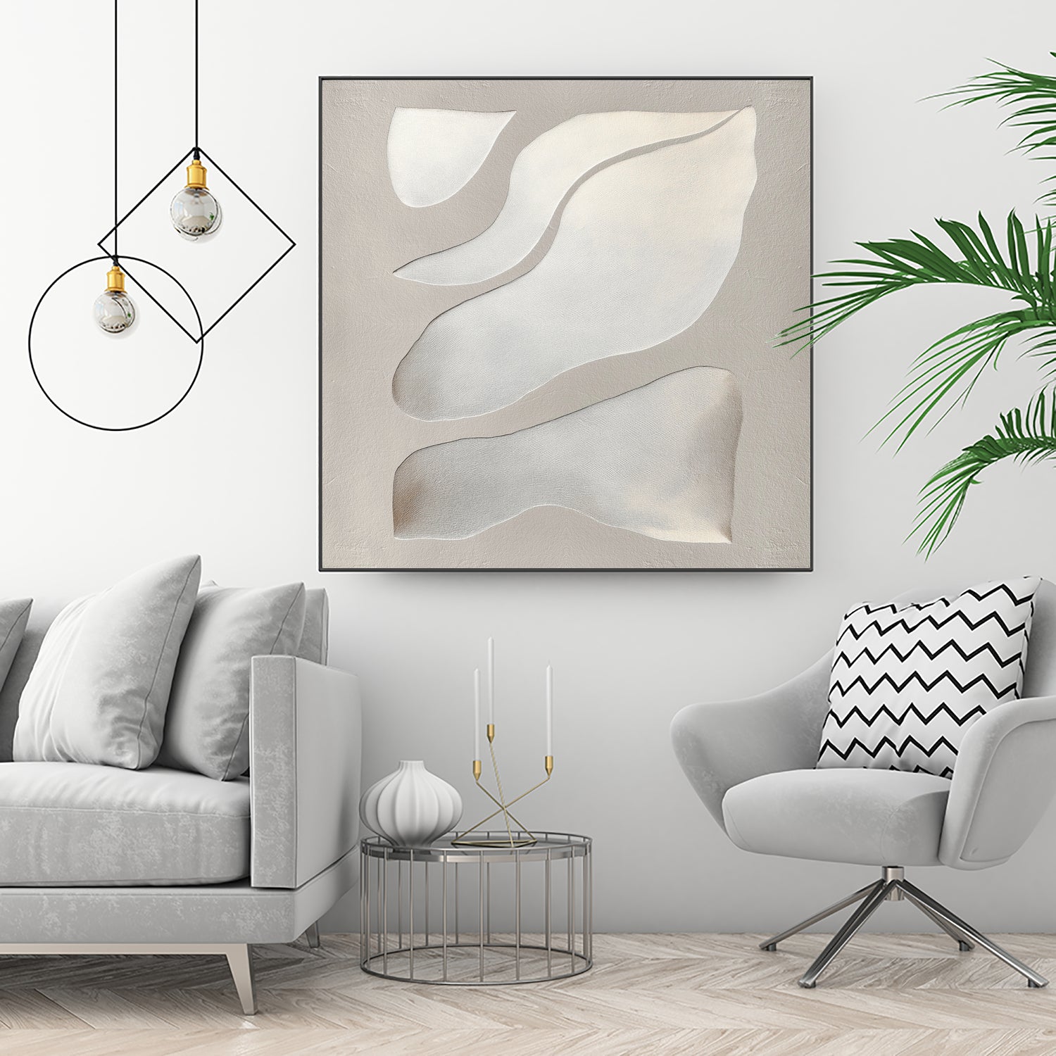 Flowing Shapes in Soft Neutral Tones by Alma on GIANT ART - abstract abstract