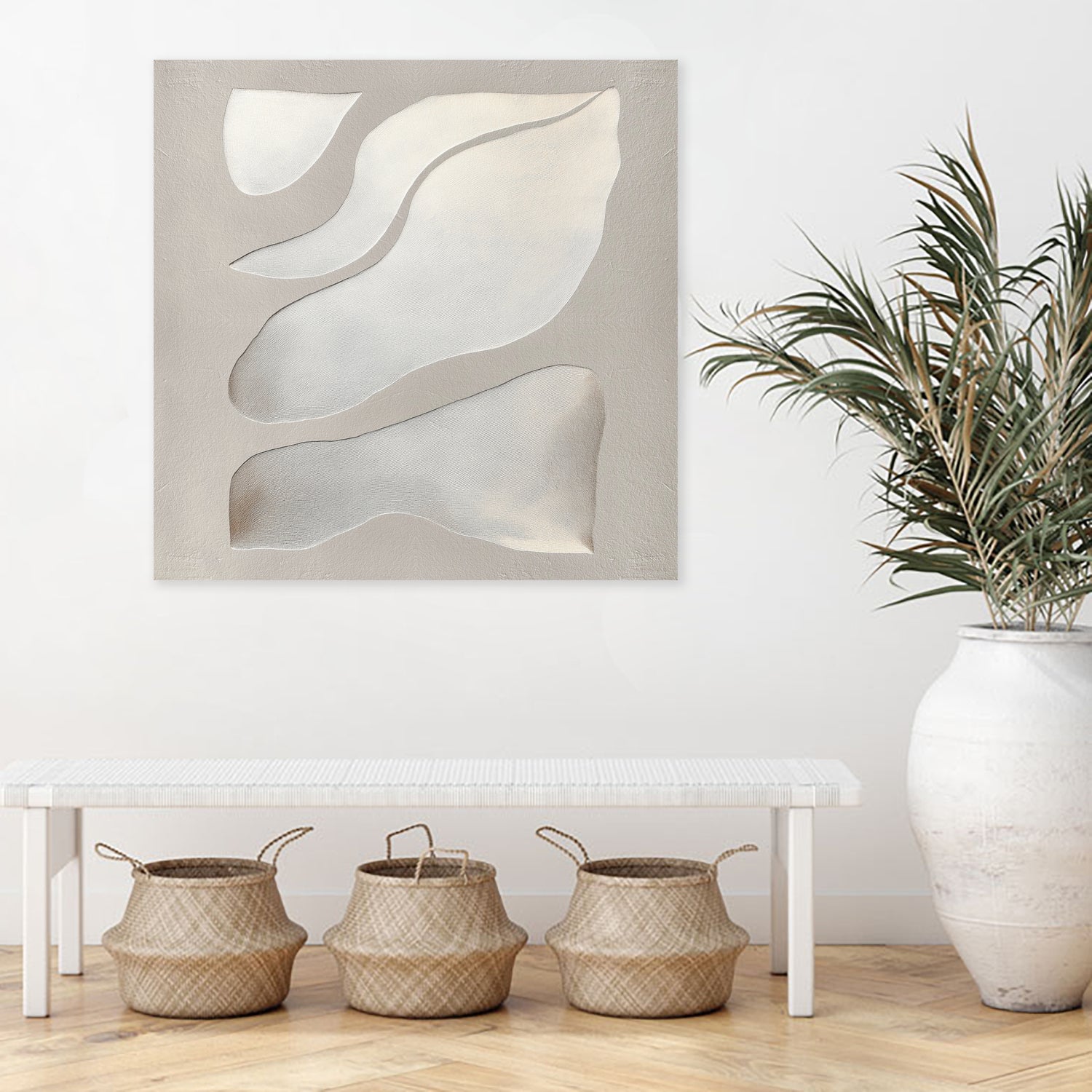 Flowing Shapes in Soft Neutral Tones by Alma on GIANT ART - abstract abstract