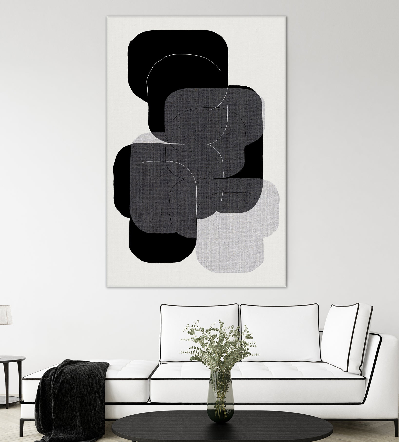 Abstract Forms in Black by cartissi on GIANT ART - abstract grey