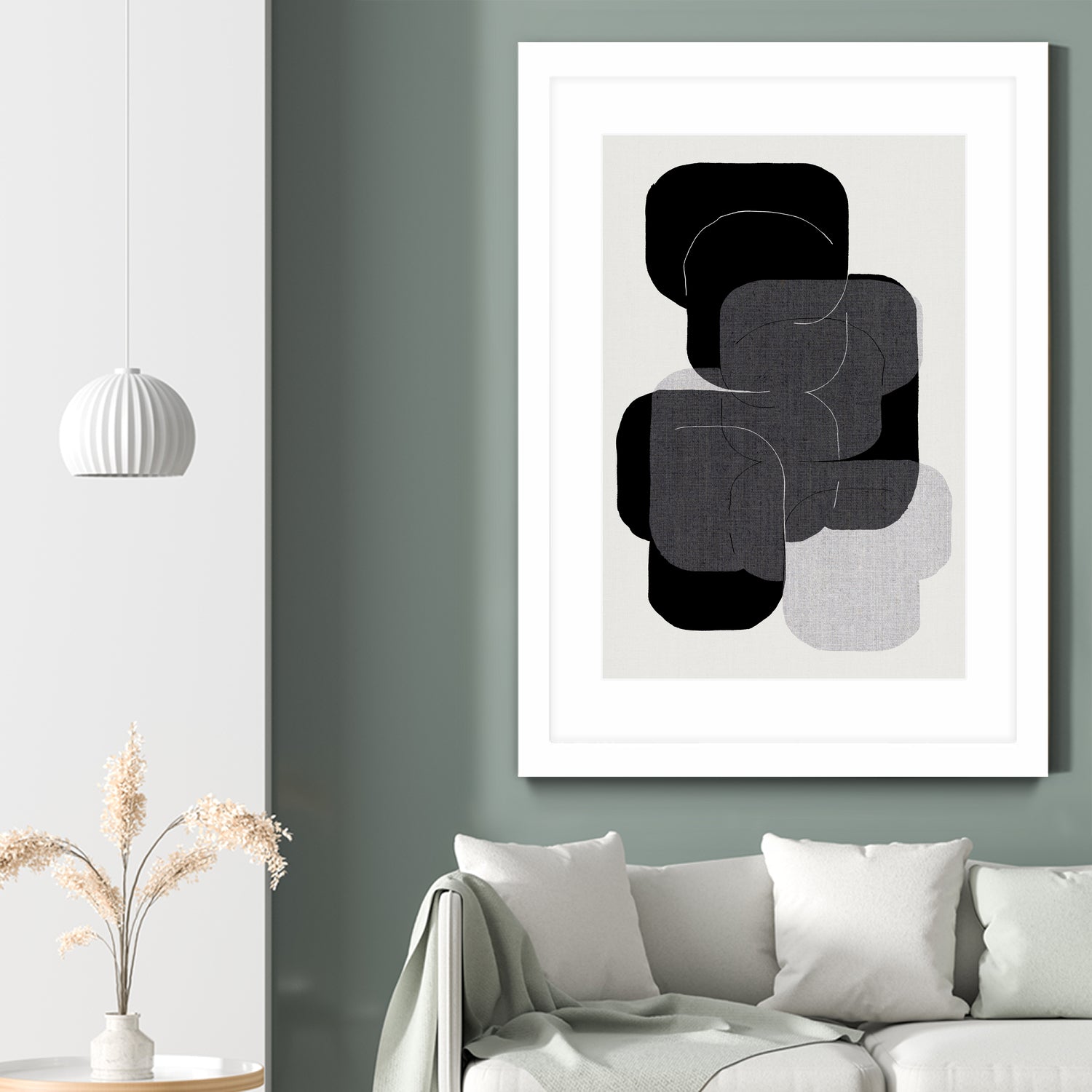 Abstract Forms in Black by cartissi on GIANT ART - abstract grey