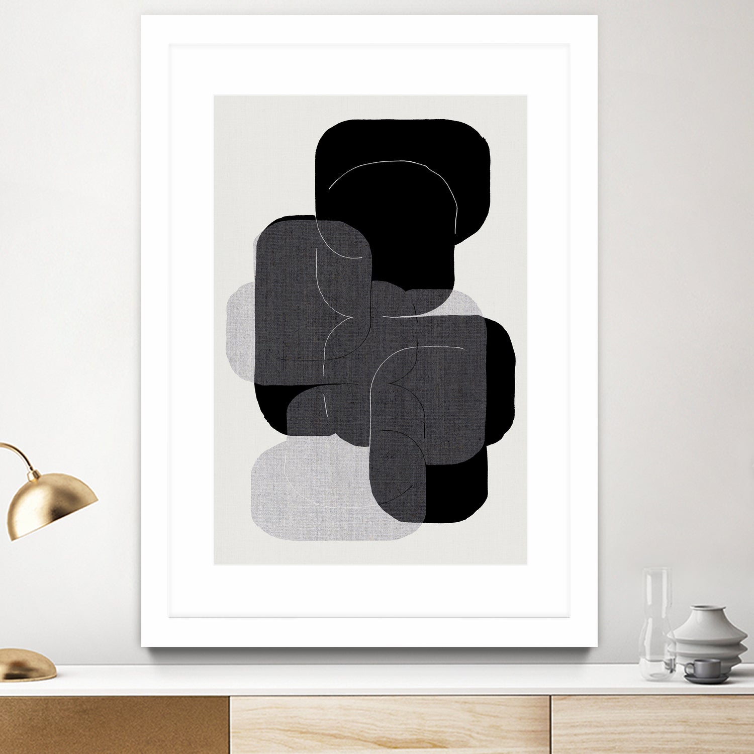 Monochrome Layers by cartissi on GIANT ART - abstract abstract art