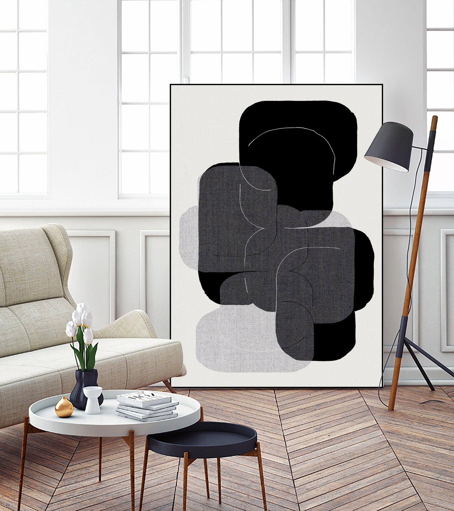 Monochrome Layers by cartissi on GIANT ART - abstract abstract art