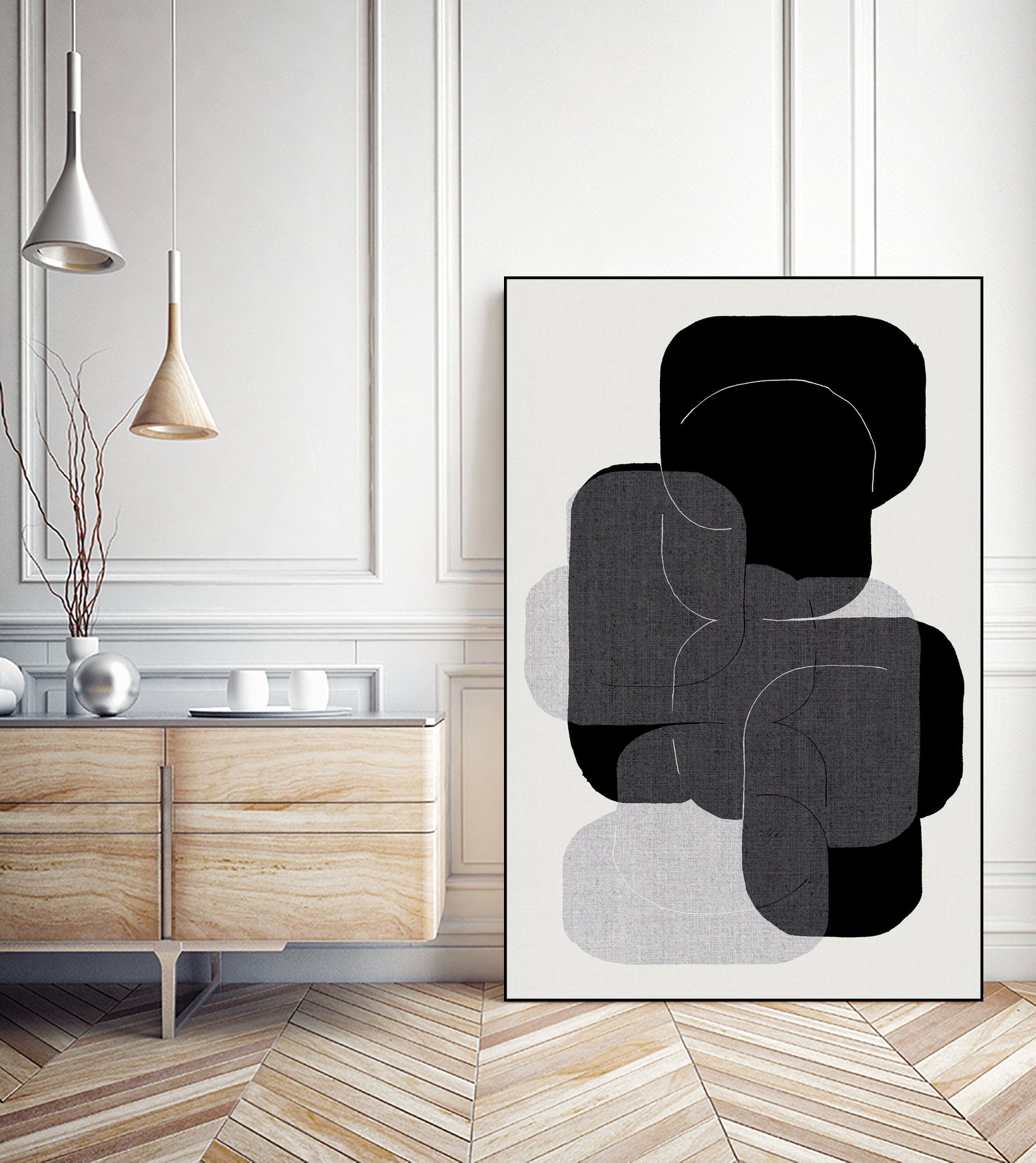 Monochrome Layers by cartissi on GIANT ART - abstract abstract art