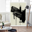 Abstract Brushstrokes in Black and Cream by cartissi on GIANT ART - abstract art abstract abstract art