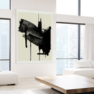 Abstract Brushstrokes in Black and Cream by cartissi on GIANT ART - abstract art abstract abstract art
