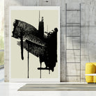 Abstract Brushstrokes in Black and Cream by cartissi on GIANT ART - abstract art abstract abstract art