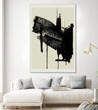 Abstract Brushstrokes in Black and Cream by cartissi on GIANT ART - abstract art abstract abstract art