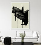 Abstract Brushstrokes in Black and Cream by cartissi on GIANT ART - abstract art abstract abstract art