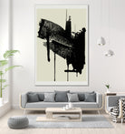 Abstract Brushstrokes in Black and Cream by cartissi on GIANT ART - abstract art abstract abstract art