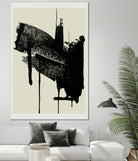 Abstract Brushstrokes in Black and Cream by cartissi on GIANT ART - abstract art abstract abstract art