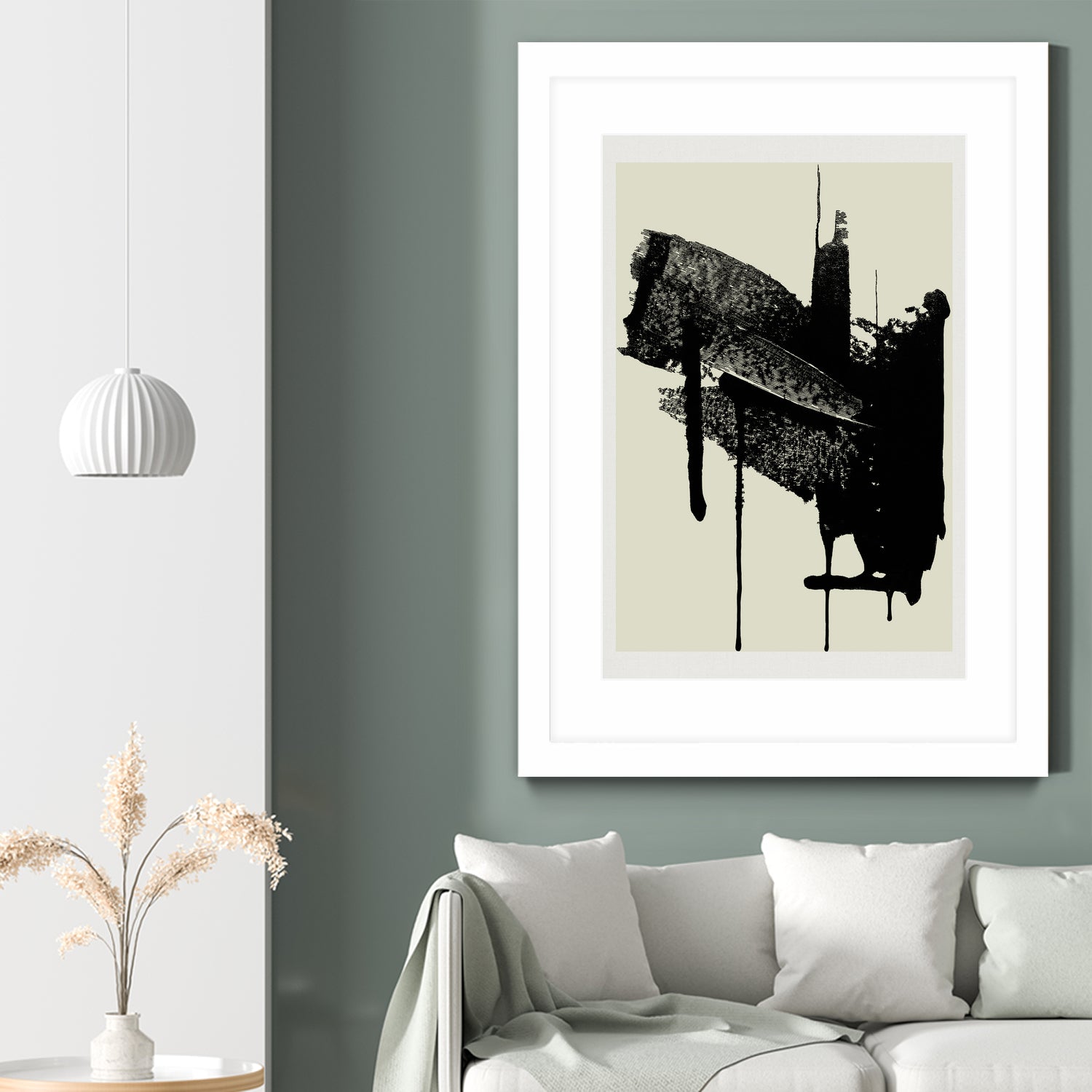 Abstract Brushstrokes in Black and Cream by cartissi on GIANT ART - abstract art abstract abstract art