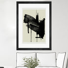 Abstract Brushstrokes in Black and Cream by cartissi on GIANT ART - abstract art abstract abstract art