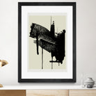 Abstract Brushstrokes in Black and Cream by cartissi on GIANT ART - abstract art abstract abstract art