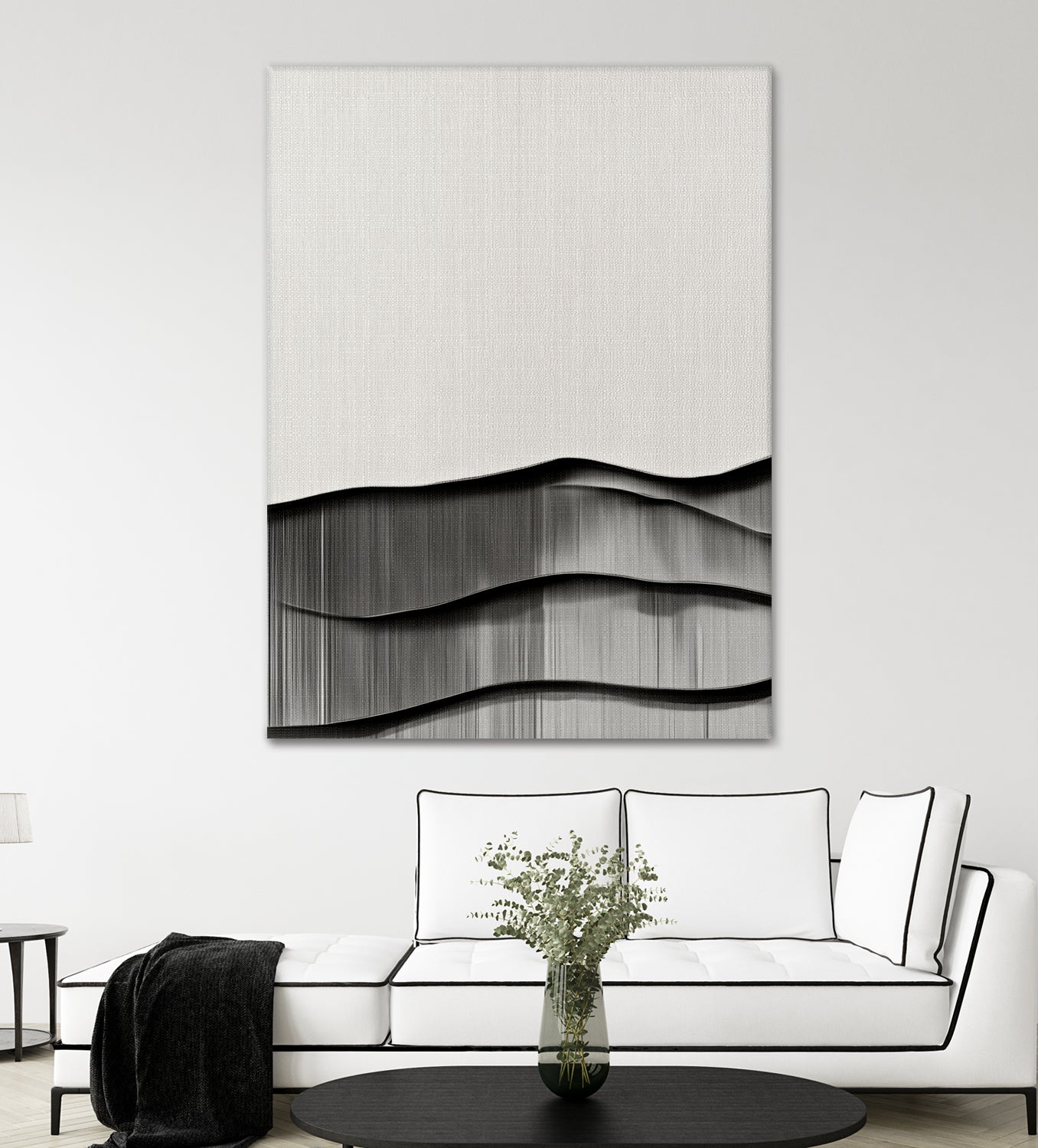 Monochrome Waves by Alma on GIANT ART - 6154 illustration