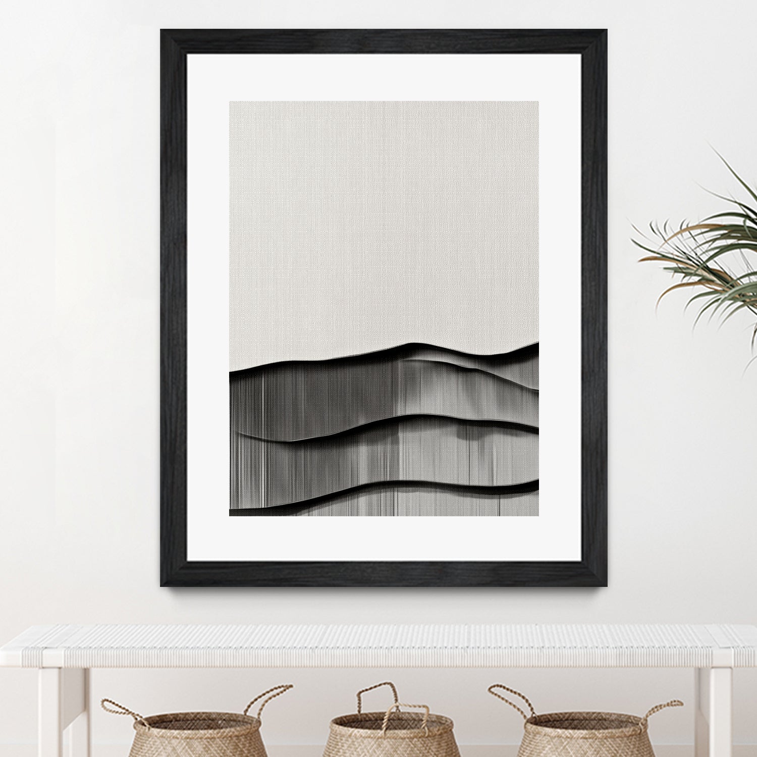 Monochrome Waves by Alma on GIANT ART - 6154 illustration