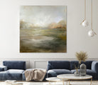 A Tranquil Misty Lake by Julia Cheney on GIANT ART - abstract landscape painting nature and landscapes abstract landscape painting