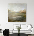 A Tranquil Misty Lake by Julia Cheney on GIANT ART - abstract landscape painting nature and landscapes abstract landscape painting
