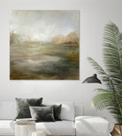 A Tranquil Misty Lake by Julia Cheney on GIANT ART - abstract landscape painting nature and landscapes abstract landscape painting