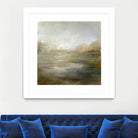 A Tranquil Misty Lake by Julia Cheney on GIANT ART - abstract landscape painting nature and landscapes abstract landscape painting