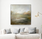 A Tranquil Misty Lake by Julia Cheney on GIANT ART - abstract landscape painting nature and landscapes abstract landscape painting
