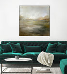 A Tranquil Misty Lake by Julia Cheney on GIANT ART - abstract landscape painting nature and landscapes abstract landscape painting