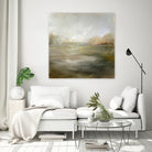 A Tranquil Misty Lake by Julia Cheney on GIANT ART - abstract landscape painting nature and landscapes abstract landscape painting