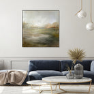 A Tranquil Misty Lake by Julia Cheney on GIANT ART - abstract landscape painting nature and landscapes abstract landscape painting