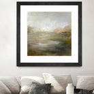 A Tranquil Misty Lake by Julia Cheney on GIANT ART - abstract landscape painting nature and landscapes abstract landscape painting