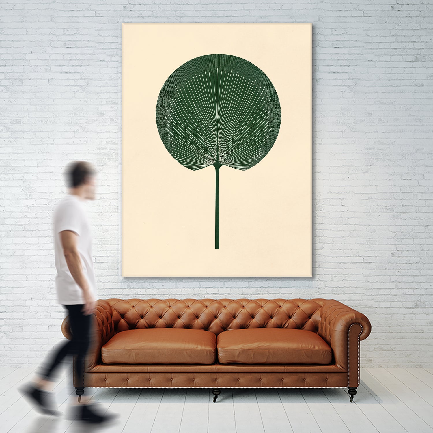 Green Palm Leaf by Annika Persson on GIANT ART - flowers and plants botanical art