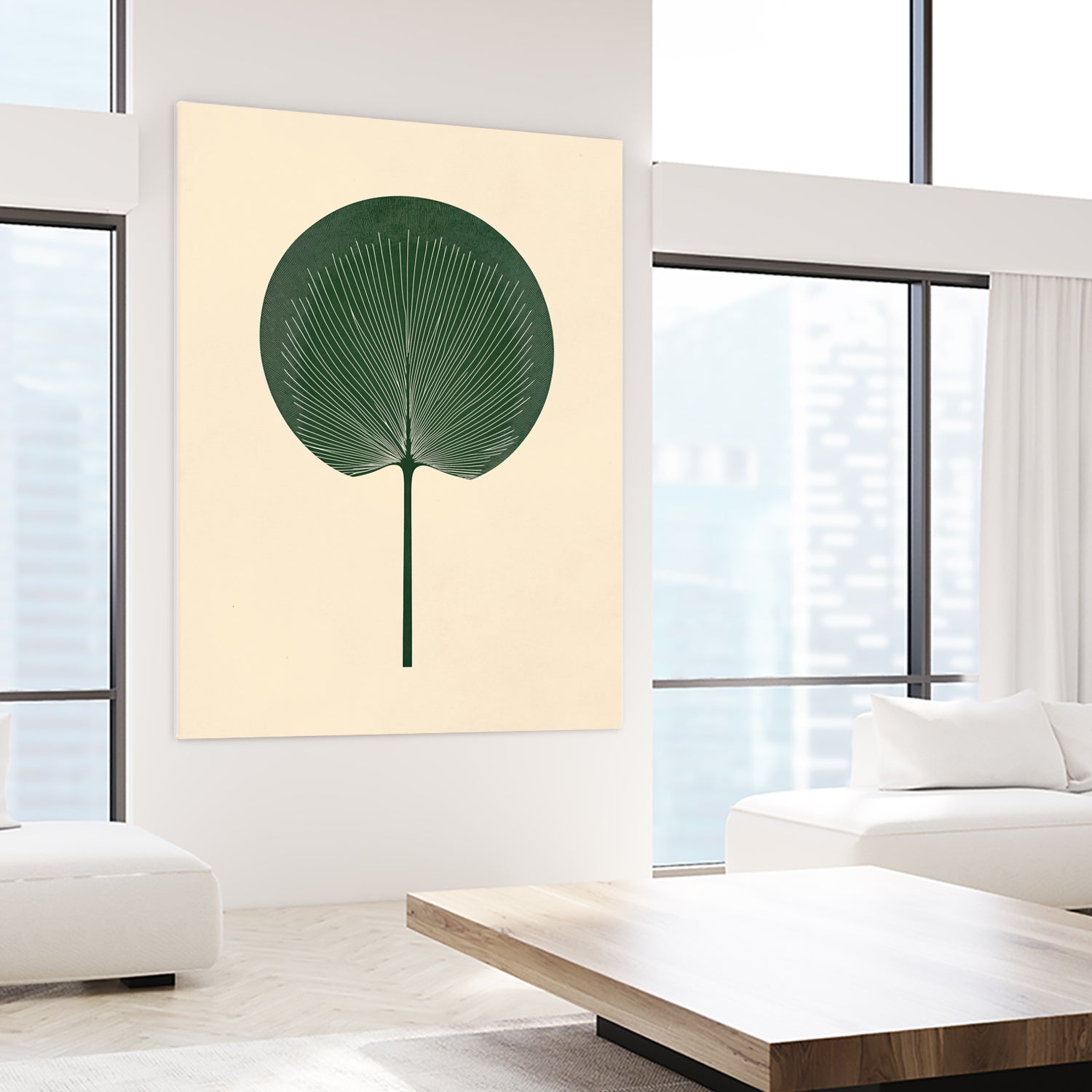 Green Palm Leaf by Annika Persson on GIANT ART - flowers and plants botanical art