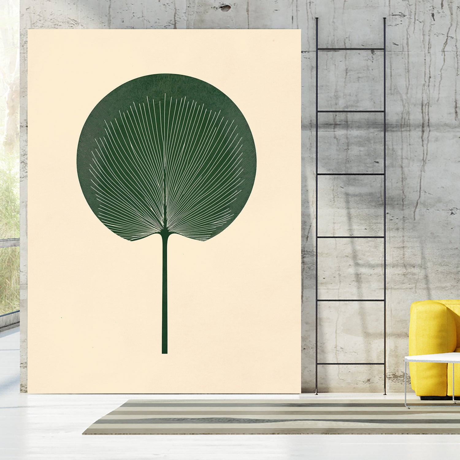 Green Palm Leaf by Annika Persson on GIANT ART - flowers and plants botanical art