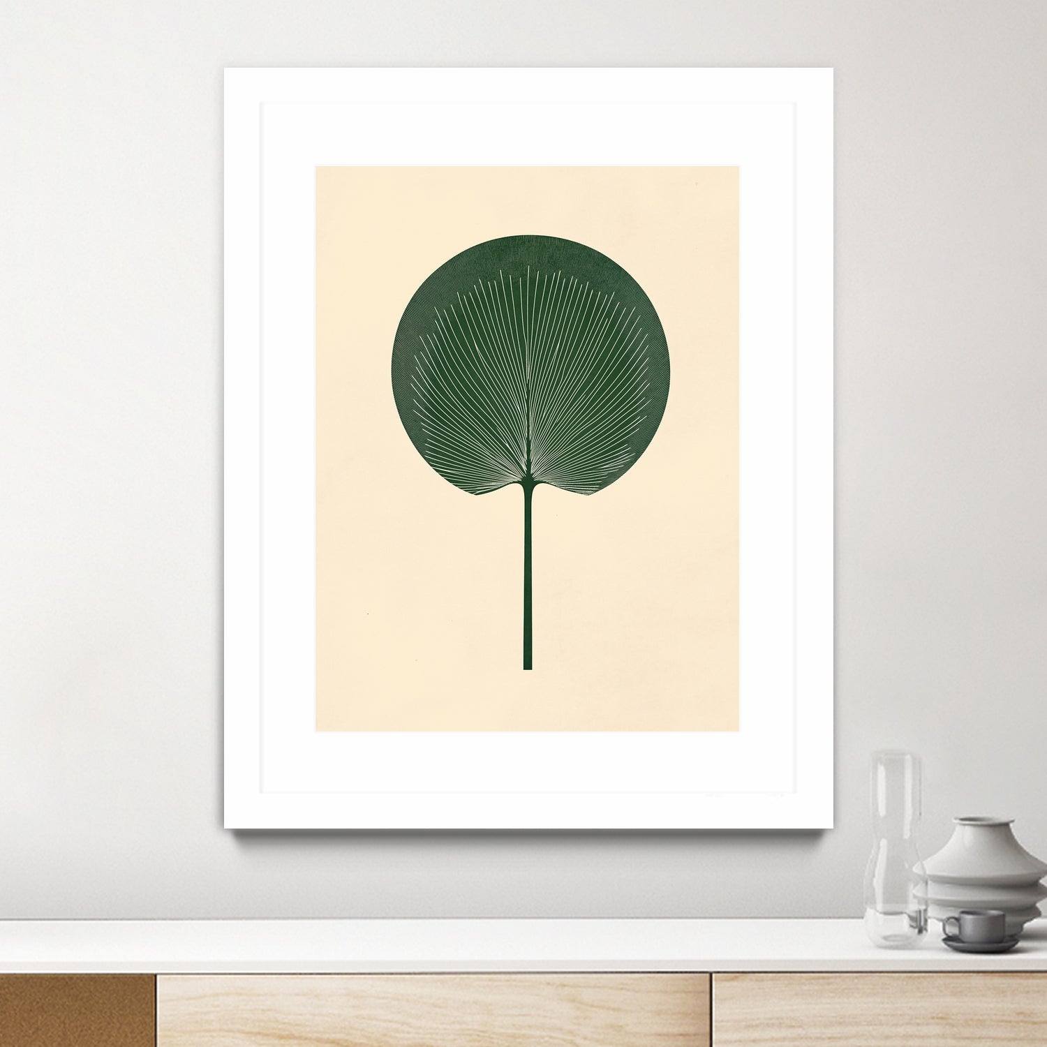 Green Palm Leaf by Annika Persson on GIANT ART - flowers and plants botanical art