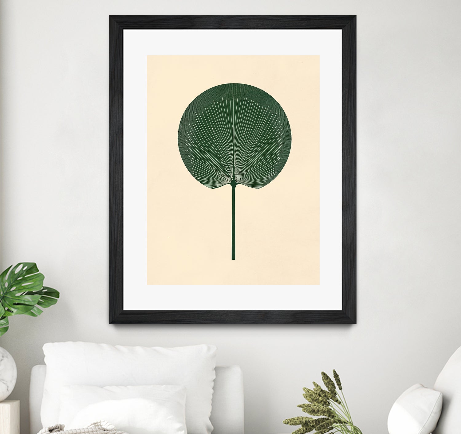 Green Palm Leaf by Annika Persson on GIANT ART - flowers and plants botanical art