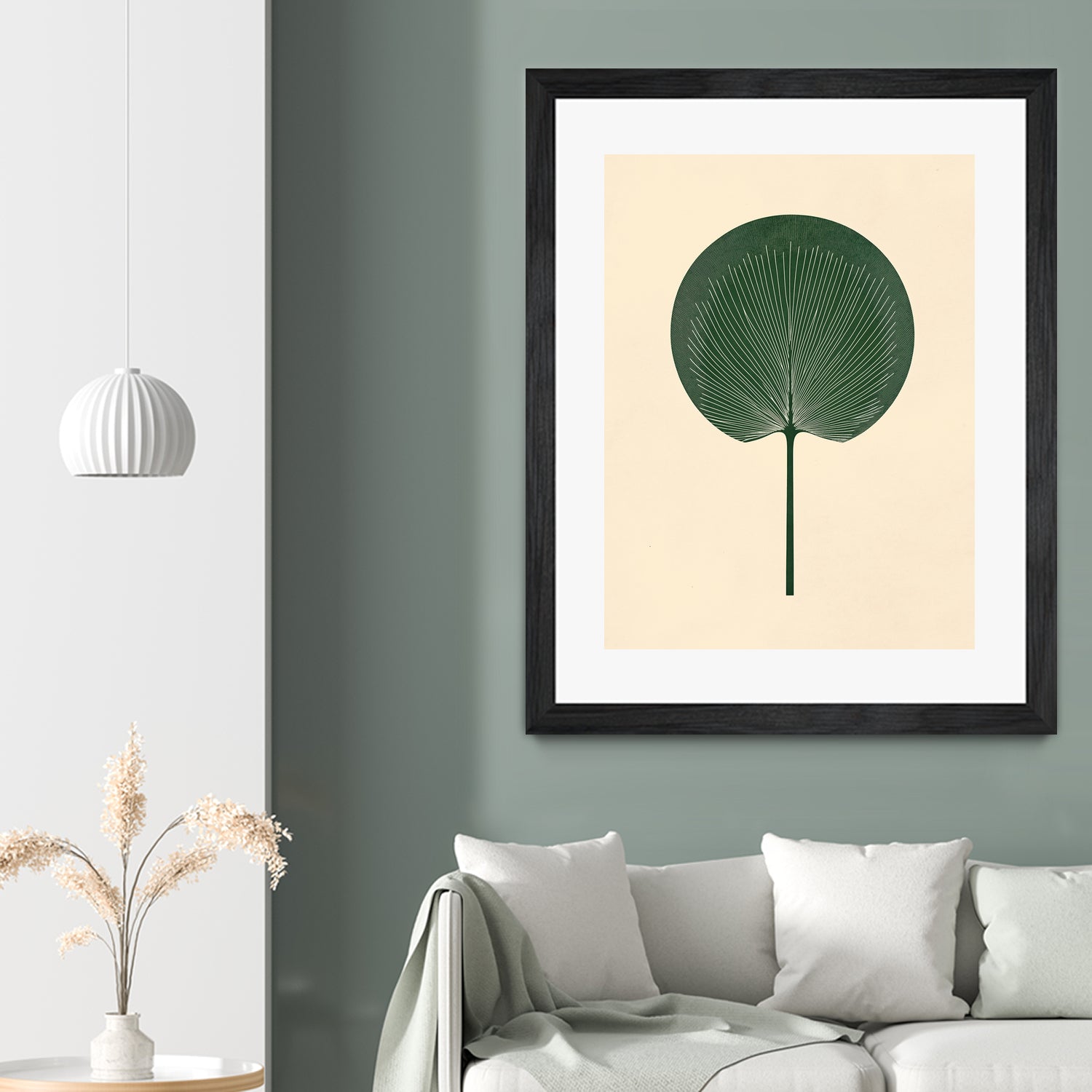 Green Palm Leaf by Annika Persson on GIANT ART - flowers and plants botanical art