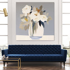 Peonies in a Glass Vase by Bella Eve on GIANT ART - flowers and plants modern floral art