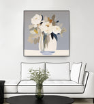 Peonies in a Glass Vase by Bella Eve on GIANT ART - flowers and plants modern floral art