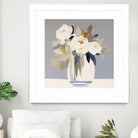 Peonies in a Glass Vase by Bella Eve on GIANT ART - flowers and plants modern floral art