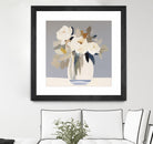 Peonies in a Glass Vase by Bella Eve on GIANT ART - flowers and plants modern floral art