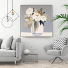 Peonies in a Glass Vase by Bella Eve on GIANT ART - flowers and plants modern floral art