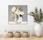 Peonies in a Glass Vase by Bella Eve on GIANT ART - flowers and plants modern floral art