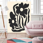 Textured flower silhouettes by Angela Minca on GIANT ART - graphic floral flowers and plants graphic floral