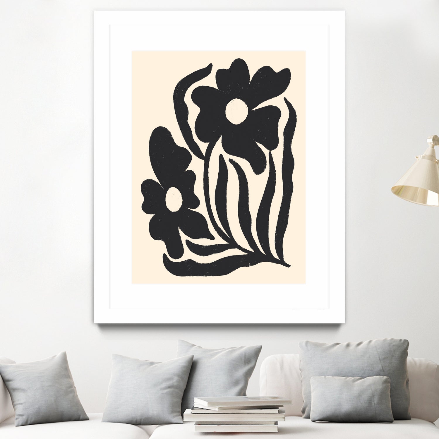 Textured flower silhouettes by Angela Minca on GIANT ART - graphic floral flowers and plants graphic floral